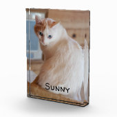 Pet Cat Dog Afbeelding Naam Sjabloon DIY Verticaal Fotoblokken (Rechts)