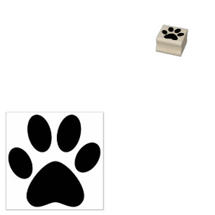 Pet cat dog eenvoudig klein rubberstempel