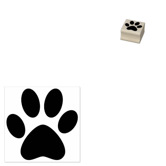 Pet cat dog eenvoudig klein rubberstempel (Gestempeld)
