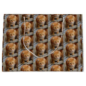 Pet Cat Dog Foto aanpassen Aangepast Groot Cadeauzakje (Voorkant)