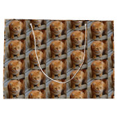 Pet Cat Dog Foto aanpassen Aangepast Groot Cadeauzakje (Achterkant)