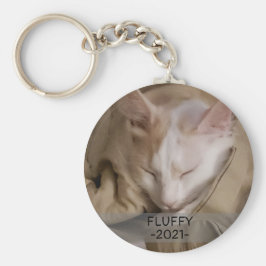 Pet Cat Dog Foto Name Sjabloon Sleutelhanger
