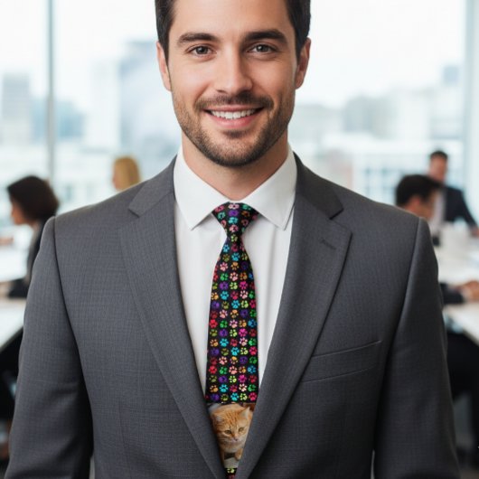 Pet Cat Dog Foto personaliseren Fotopows Stropdas