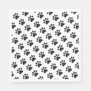 Pet Cat Dog zwart, zwart, wit Servet