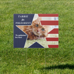 Pet Cat foto presidentsverkiezing 2024 kandidaat Tuinbord