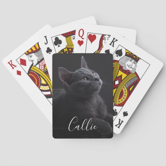 Pet Cat Fotonaam Pokerkaarten (Achterkant)