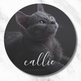 Pet Cat Fotonaam Ronde Sticker