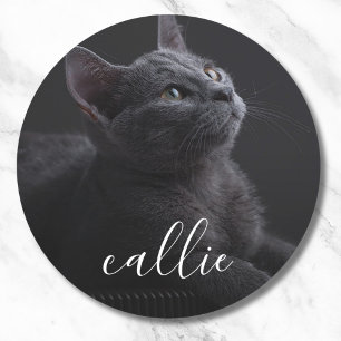 Pet Cat Fotonaam Ronde Sticker