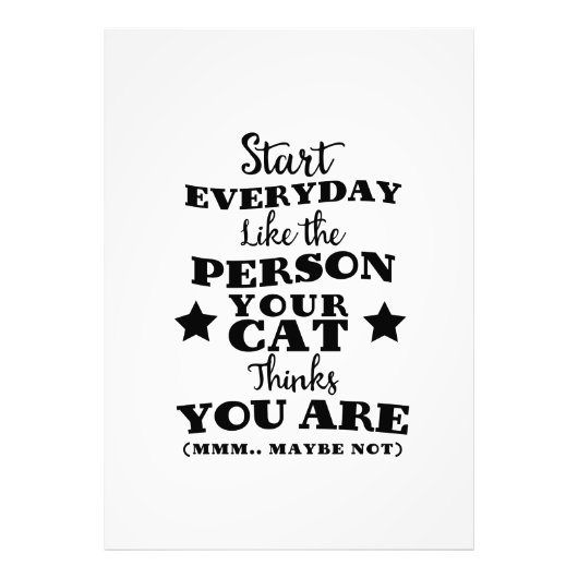 Pet Cat Funny Quote Foto Afdruk (Voorkant)