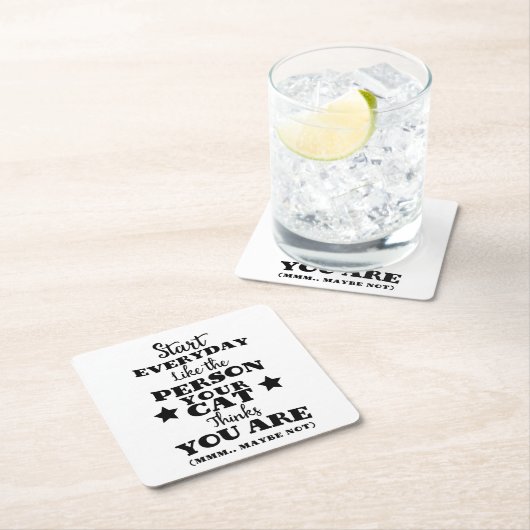 Pet Cat Funny Quote Kartonnen Onderzetters (Insitu)