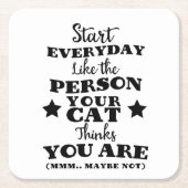Pet Cat Funny Quote Kartonnen Onderzetters (Voorkant)