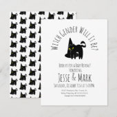 Pet Cat Halloween Herfst Gender onthulling Kaart (Voorkant / Achterkant)