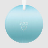 Pet Cat Kerst Blauw Ornament (achterkant)