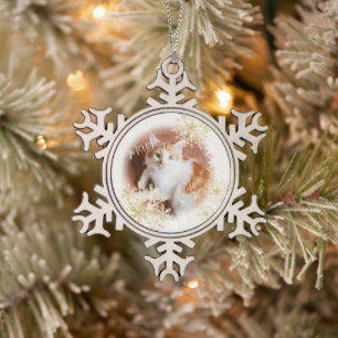 Pet Cat Kerst Wit Ornament
