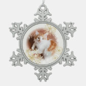 Pet Cat Kerst Wit Ornament (Voorkant)