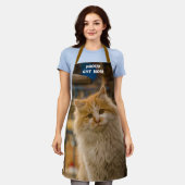 Pet Cat mam Aangepaste kattenfoto Alles-over afdru Schort (Gedragen)