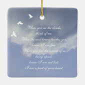 Pet Cat Memorial Custom Foto Spiritueel gedicht Keramisch Ornament (Achterkant)