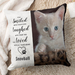 Pet Cat Memorial Custom Foto Sympathie Pet Loss Kussen