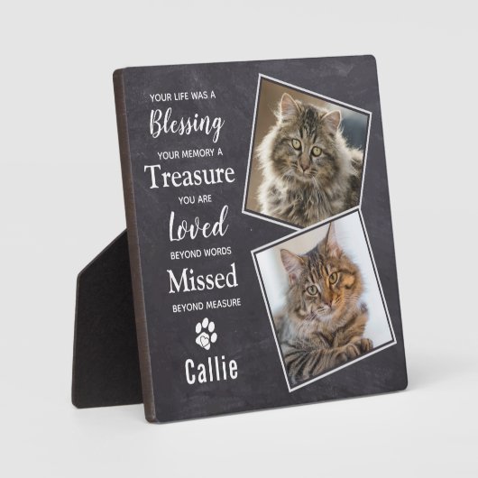 Pet Cat Memorial Fotoplaat (Voorkant)