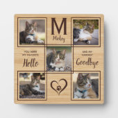 Pet Cat Memorial Herdenking Foto Collage Fotoplaat (Voorkant)