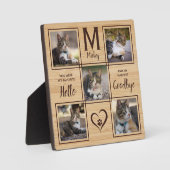 Pet Cat Memorial Herdenking Foto Collage Fotoplaat (Voorkant)
