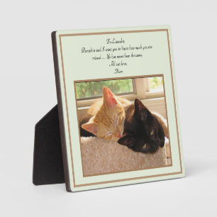Pet Cat Memorial in Loving Memory Plaque Fotoplaat