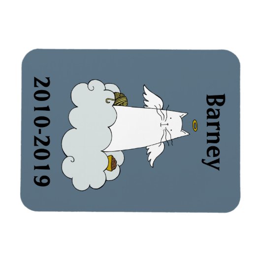 Pet cat memorial magnet magneet (Horizontaal)