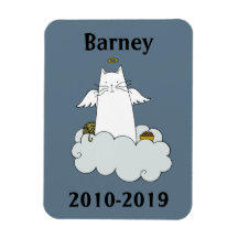 Pet cat memorial magnet