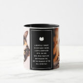 Pet Cat Memorial Moderne Herdenking Gedicht Foto Mok (Midden)