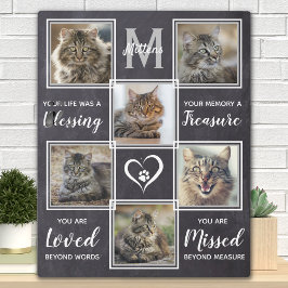 Pet Cat Memorial Unieke fotocollage Fotoplaat