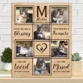 Pet Cat Memorial Unieke fotocollage Fotoplaat