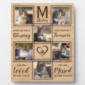 Pet Cat Memorial Unieke fotocollage Fotoplaat (Voorkant)
