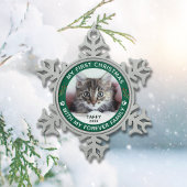 Pet Cat My First Christmas Custom Photo Ornament