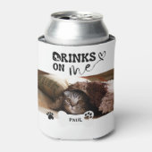 Pet Cat Name Custom Photo Funding Blikjeskoeler (Blikje Voorkant)