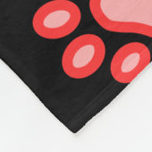 Pet - Cat or Dog Paw Footprint and Bone Pattern  Fleece Deken (Hoek)