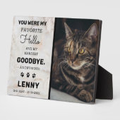 Pet Cat Quote Foto Memorial Marble Keepomwille Fotoplaat (Zijkant)