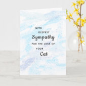 Pet Cat Sympathy Condoleances Painted Greeting Kaart (Gele Bloem)