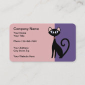 Pet Cat Theme Trendy Design Visitekaartje (Voorkant)
