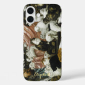 Pet Cats Kittens Animal Art Monogramed Case-Mate iPhone Case (Achterkant)