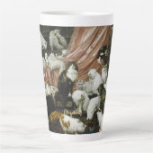 Pet Cats Kittens  Animal Art Monogramed Latte Mok (Voorkant)