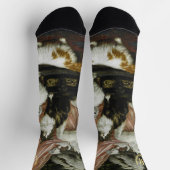 Pet Cats Kittens  Animal Art Monogramed Sokken (Top)