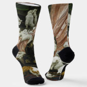 Pet Cats Kittens  Animal Art Monogramed Sokken (Gebogen)