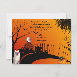 Pet Cemetery Beckons Halloween uitnodiging