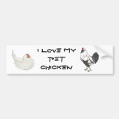 Pet Chicken Bumpersticker (Voorkant)
