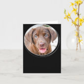 Pet Christmas D Dog Photo Holiday T Shirt  Kaart (Gele Bloem)