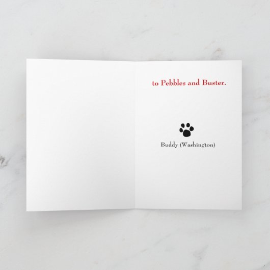 Pet Christmas Kaart (Binnen)