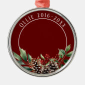 Pet Christmas Memorial Metalen Ornament (Voorkant)