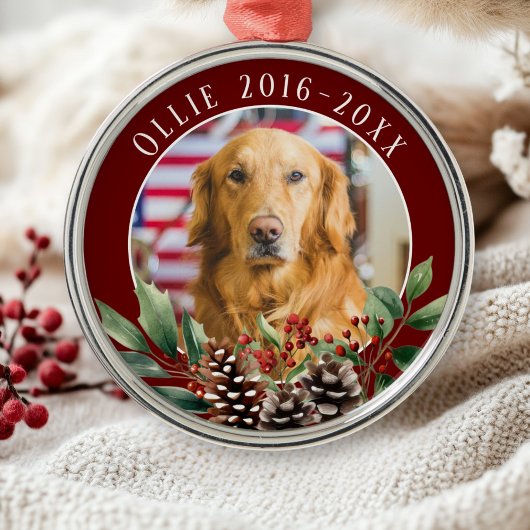 Pet Christmas Memorial Metalen Ornament