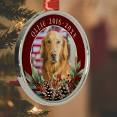 Pet Christmas Memorial Metalen Ornament