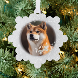Pet Christmas Silver Ornament Kaart
